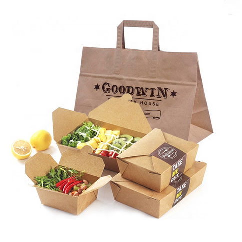 Wholesale Takeout Paper Bags with Handle